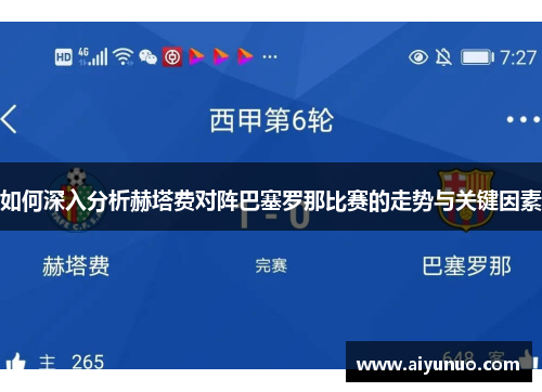 如何深入分析赫塔费对阵巴塞罗那比赛的走势与关键因素